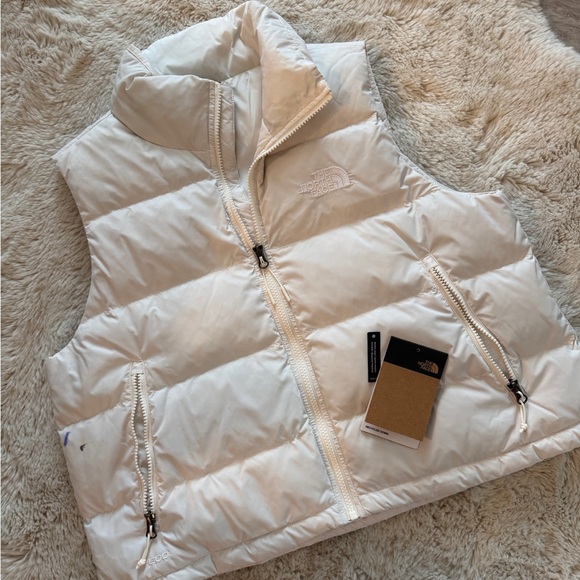 The North Face Jackets & Blazers - The North Face White Puffer Vest - With Flaw Mark